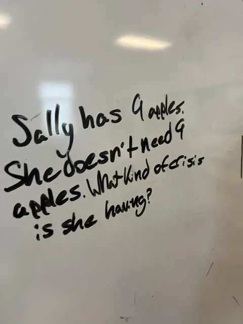 Elementary teacher here, last couple days of school and a few of my kids asked if they could make an “easy end of grade test” on the board.