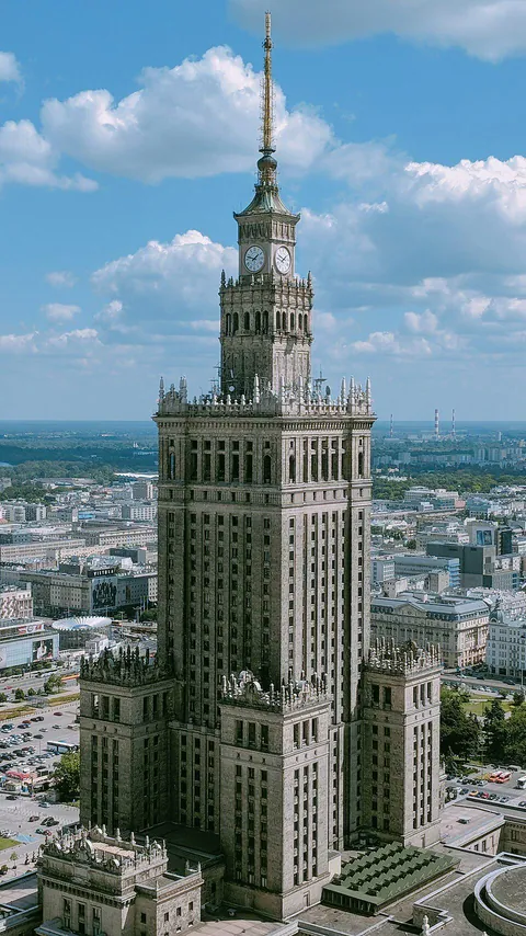 Cultural and scientific tower, Warszawa city, Poland