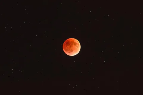 Today's Blood Moon Eclipse [OC]