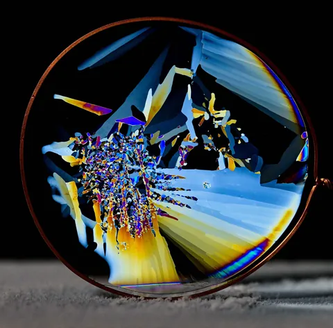 Water ice photographed in microgravity. More details in comments!