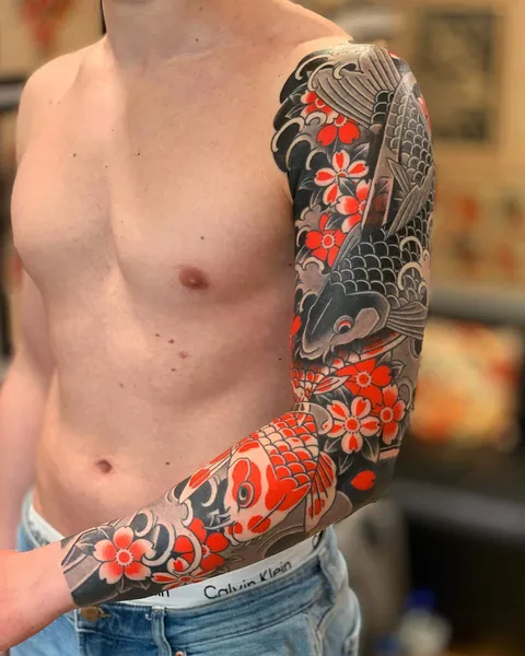 My first tattoo! A koi sleeve completed by Caio Pineiro at Kokoro Tattoo London