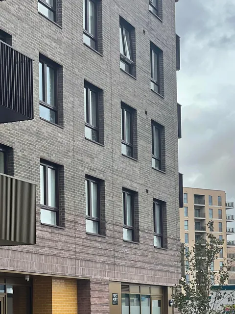 Seams on brick buildings