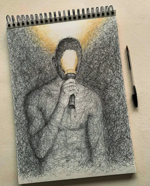 Some unsettling things I drew with a ballpoint pen [OC]