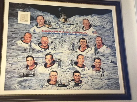 How much do you think a poster signed by all 12 men to walk on the moon might be worth?