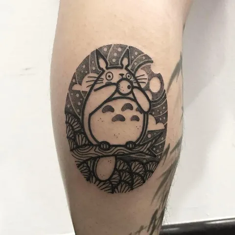 Totoro done by Hugo at Traditions Tattoo Collective, Singapore