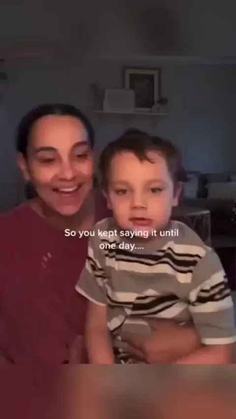 Mom hears her son say I love you for the first time 🥹😍