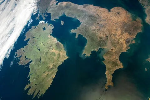 Great Britain and Ireland seen from the International Space Station, August 11, 2022