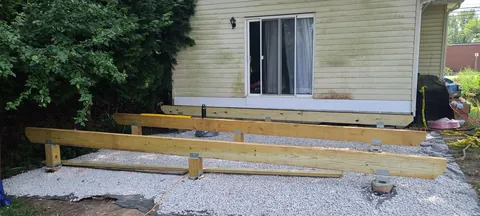 Replaced the deck that was falling apart when I bought the house, and decided to go bigger