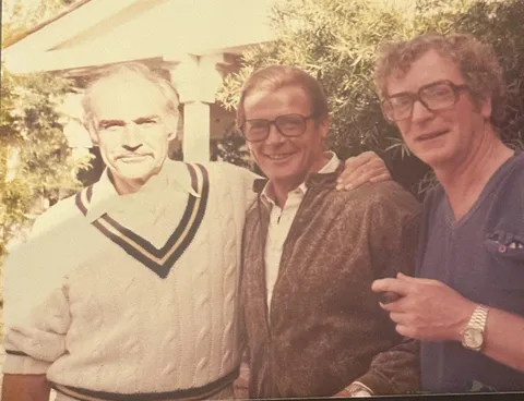 Sean Connery, Roger Moore and Michael Caine. 1980s