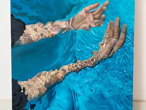 Line crossed, Sakeena Nawaz, Oil/Canvas,2025