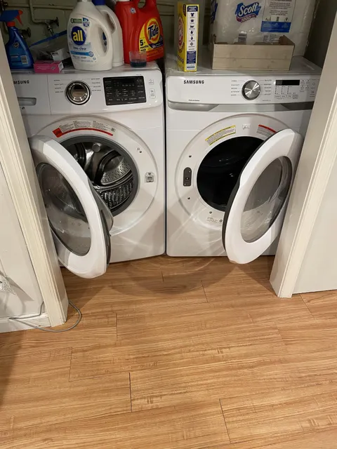 The washer and dryer in my apartment. Doing laundry is even more infuriating than it looks