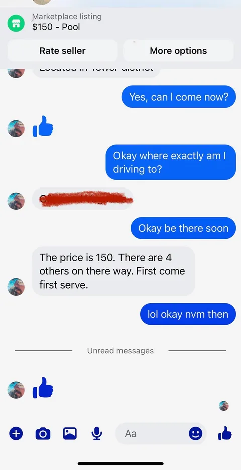 We originally agreed on $100 for a pool and then he sends me this!