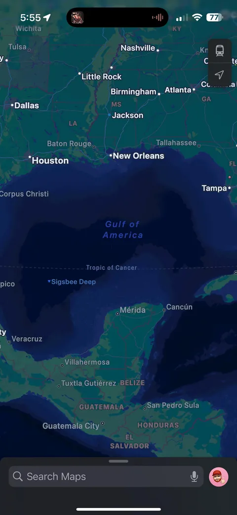 Apple Maps : Gulf of America