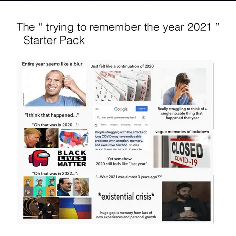 Trying to remember the year 2021 starter pack