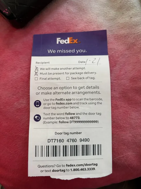 I'm fucking sick of FedEx. I was standing at the goddamn door waiting for them to knock.