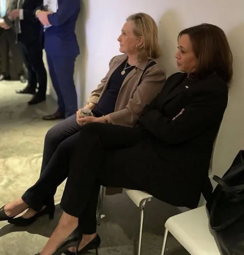Hillary Clinton and Kamala Harris after the 2024 election results