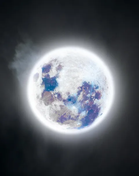 The mineral full moon of April, with its hidden colors