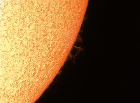 I got my first solar scope last week, and this is a result of my first attempt at taking a picture with it. Turns out our star is quite interesting! [OC]