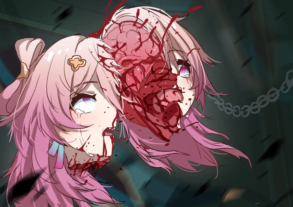 I split her stupid head in half, I took the left half. What are you going to do with your?)