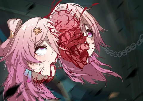 I split her stupid head in half, I took the left half. What are you going to do with your?)