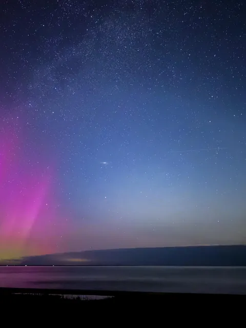Andromeda Galaxy with Northern Lights