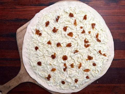 [Homemade] fig jam and bacon pizza