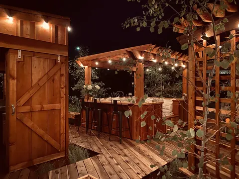 A cozy outdoor space I designed and built.
