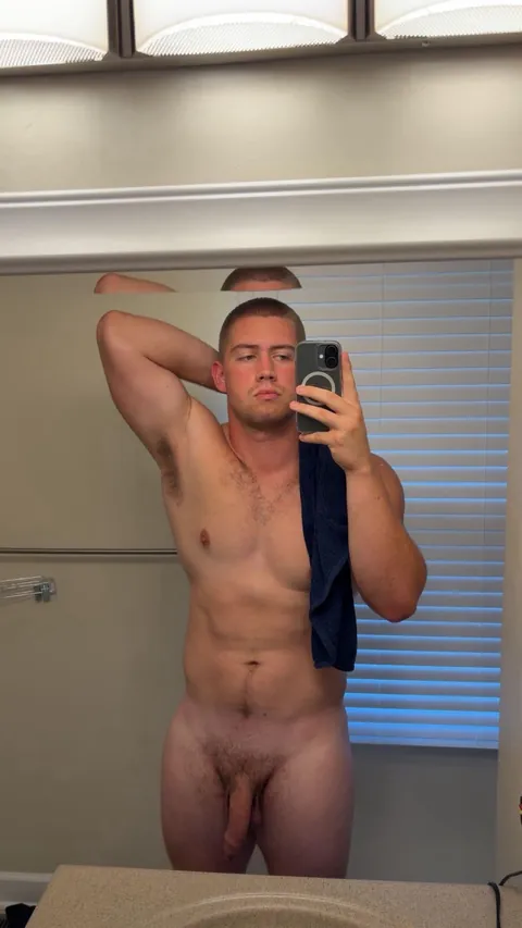 Showered.