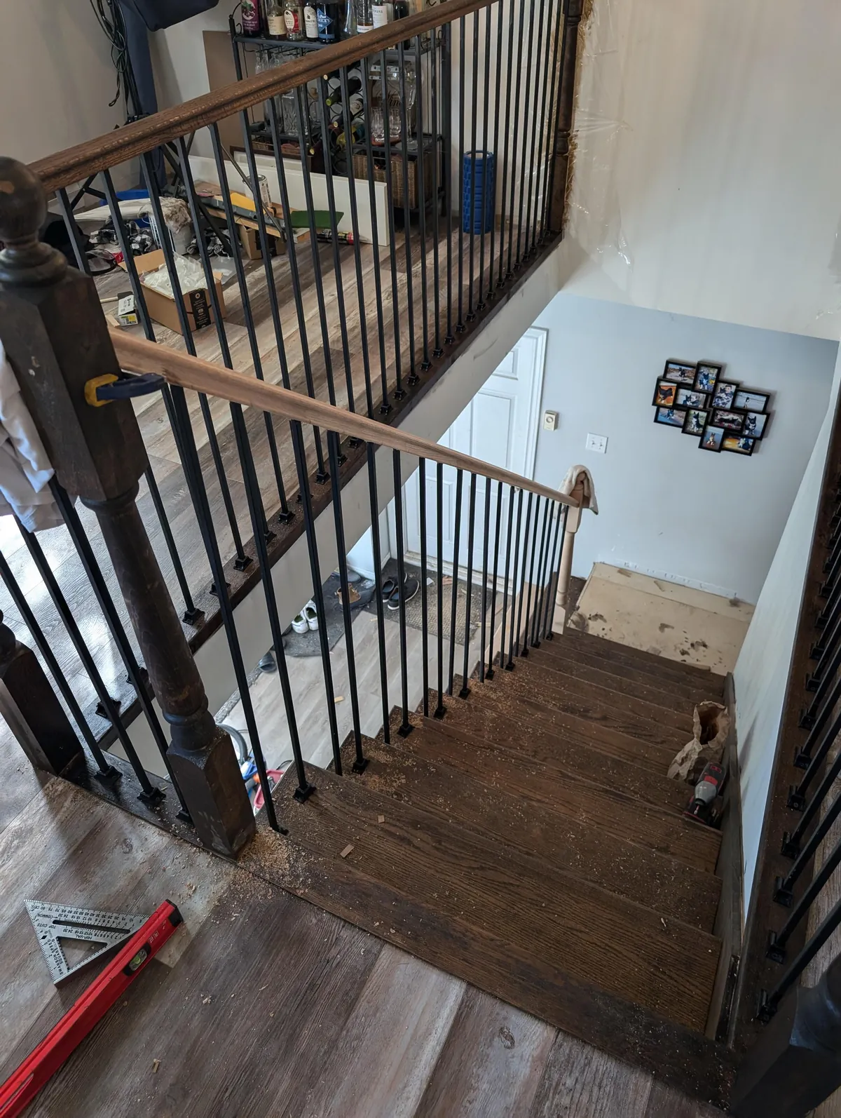 Re-did my stairs after removing carpet 