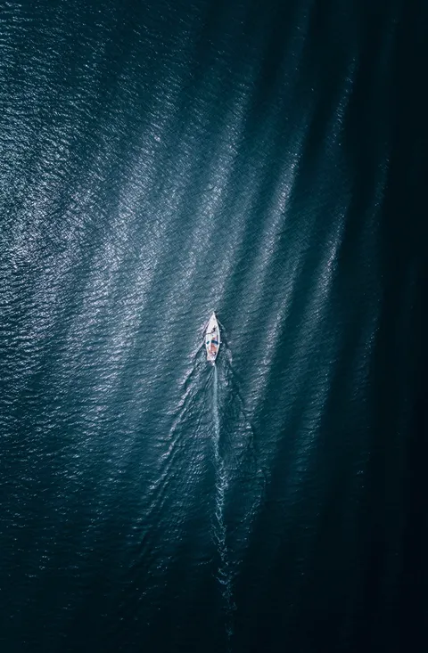 ITAP of a boat from the sky