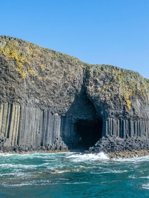 Fingal's cave, Scotland. Looks like something straight out of Minecraft.