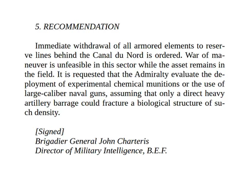 The Bourlon Wood Incident: A WWI Historical Horror story through a 1917 British Intelligence Report