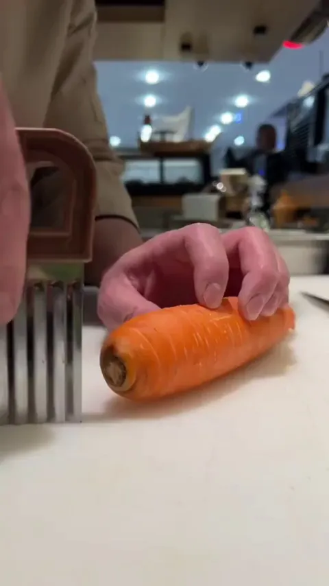 Carrot butterfly garnish