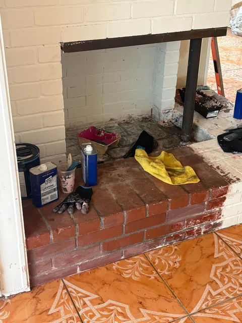 Getting latex paint off brick fireplace… there’s gotta be an easier way?