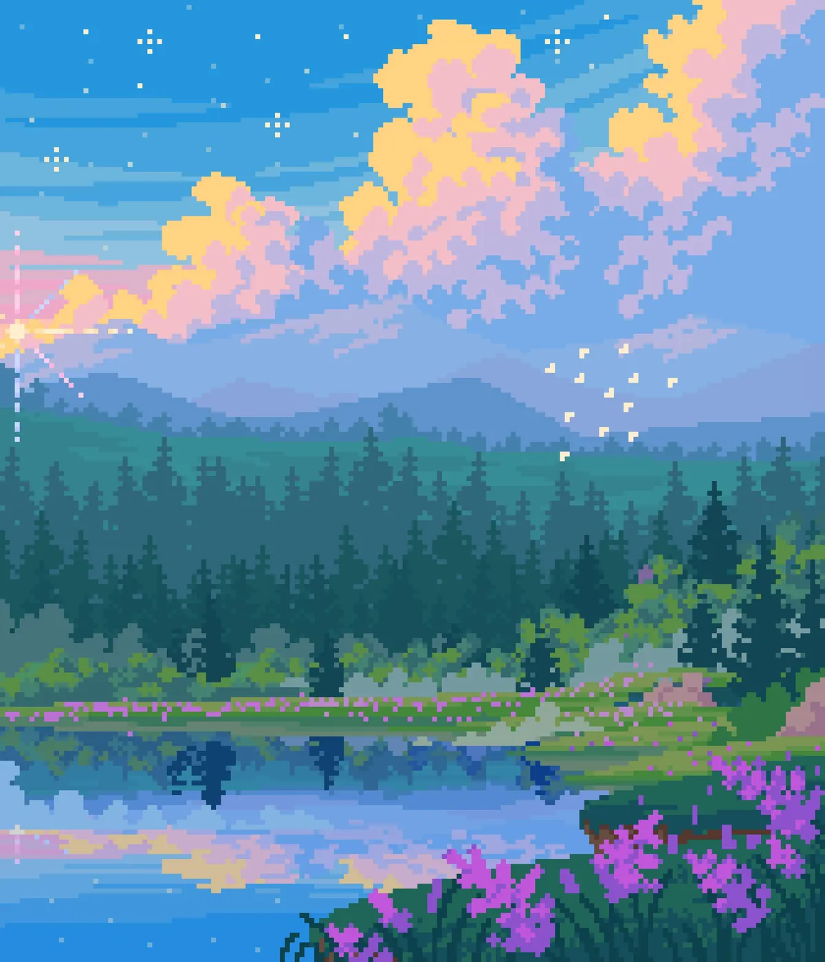 Twilight reflection 156x196 Ibis paint