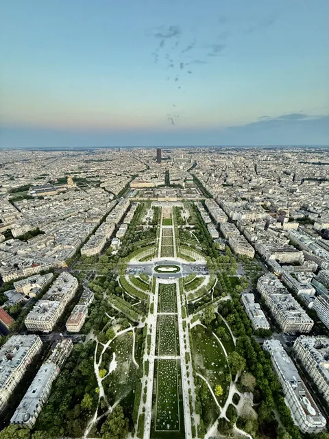 Top of the Eiffel Tower looking down [OC]