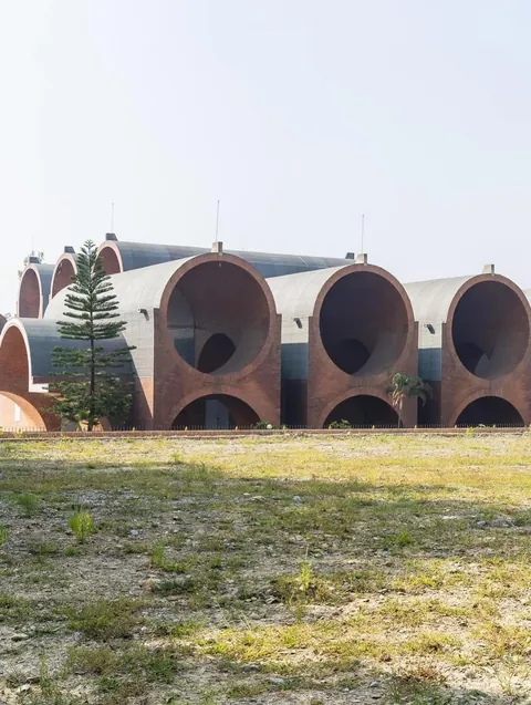The magic of bricks.🧱 This is the Lumbini Museum, Nepal, designed by the Kenzo Tange, 1978