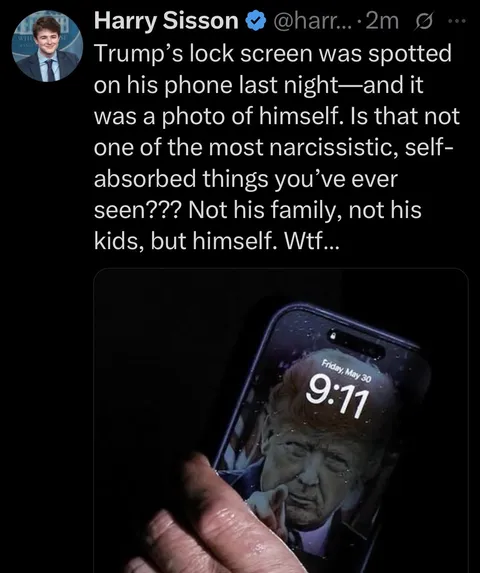 Of course that’s his lock screen…