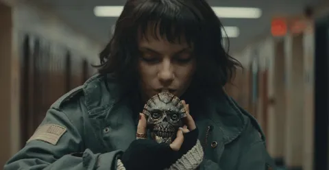 First image of Dafne Keen from 'Whistle' - A misfit group of unwitting high school students stumble upon a cursed object, an ancient Aztec Death Whistle. They discover that blowing the whistle and the terrifying sound it emits will summon their future deaths to hunt them down.