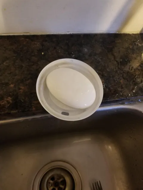 LPT: Use a starbucks lid for soap tray that always stays dry.