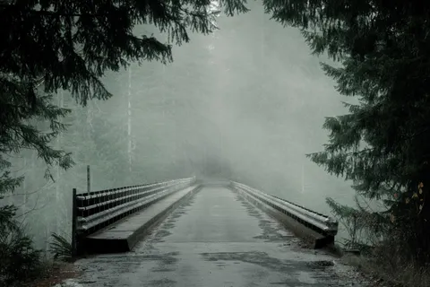 ITAP of a bridge in fog