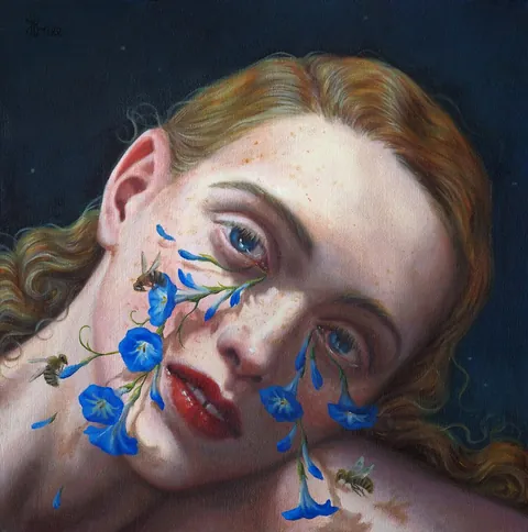 The Crying Woman, Jana Brike, oil on canvas, 2023
