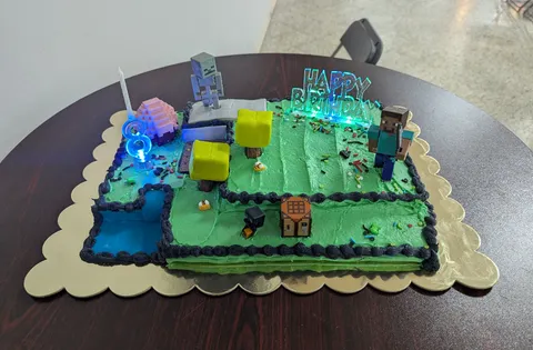 I made my step son's birthday cake