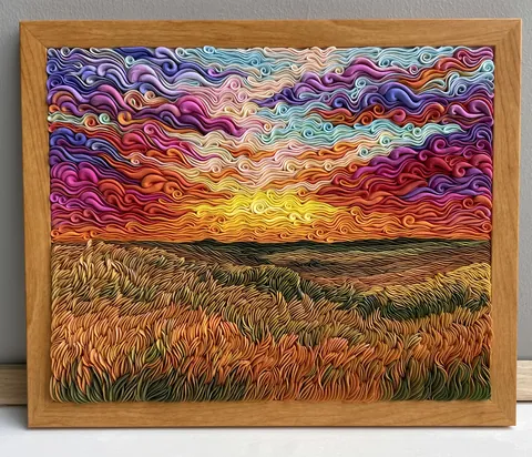 Konza prairie, liskaflower, air-dry clay, 2025