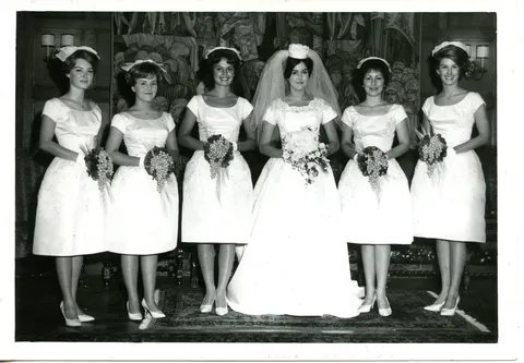 1962 My mom’s bridesmaids carried grapes
