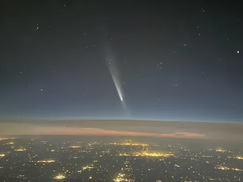Comet C2023 from 40,000ft