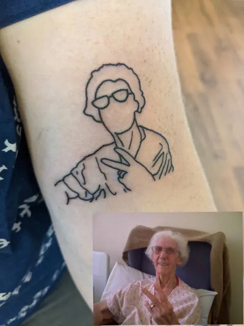 My Nan not letting the bastards get her down by Joe @ Studio Eleven, Chatham, England