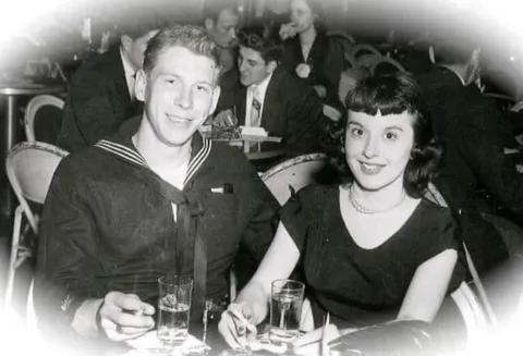 My Mom &amp; Dad NYC  1943 Right Before my Dad shipped out Torpedo Fascist Nazi's