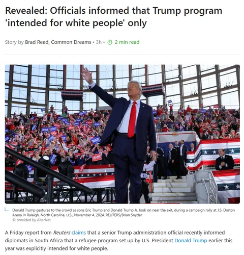 Trump administration: "For white people only"