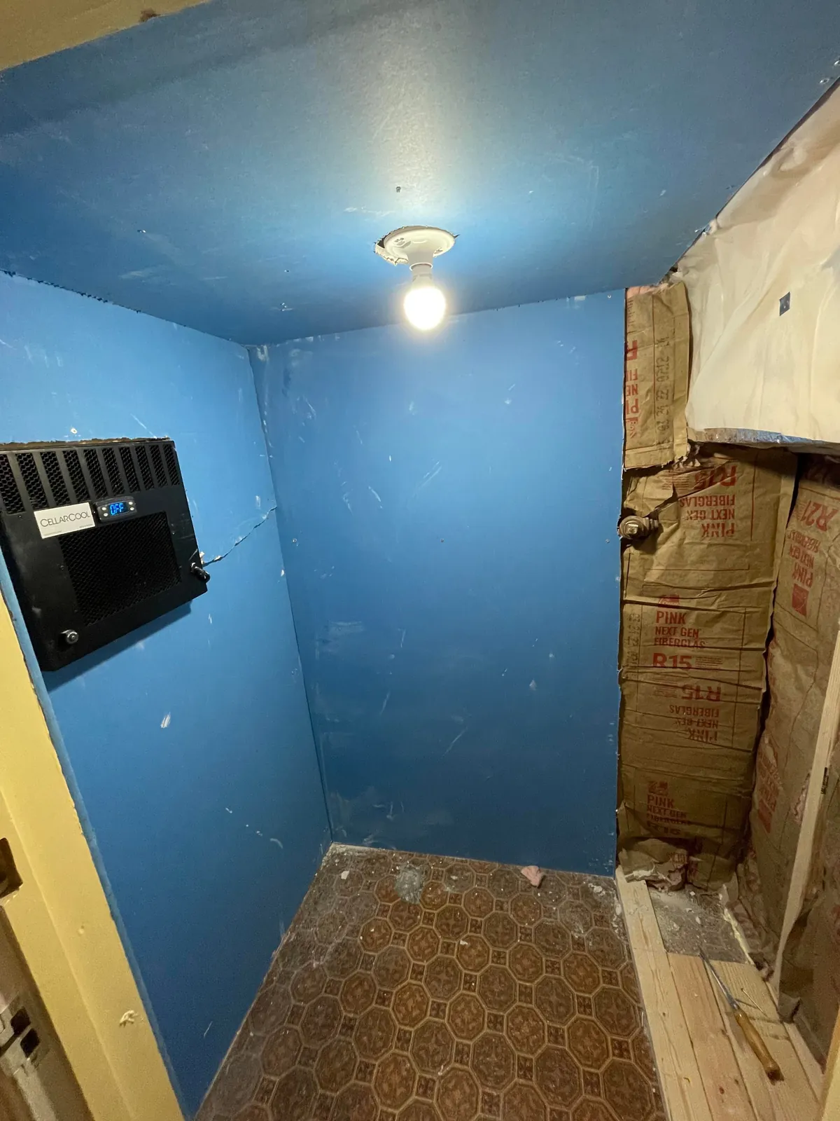 Built a wine closet under some stairs